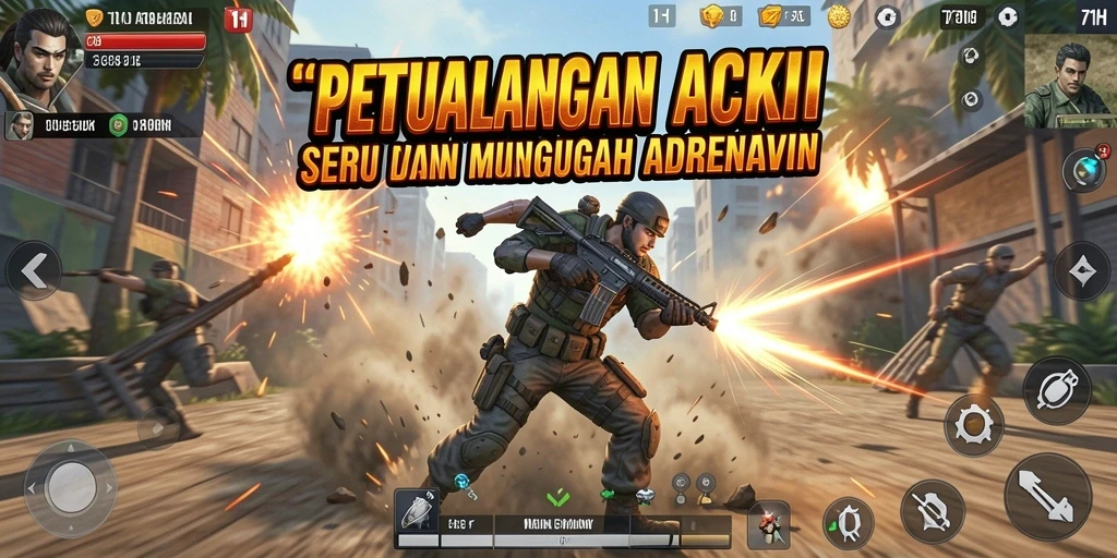 Screenshot gameplay 71H menampilkan aksi seru dan intens.