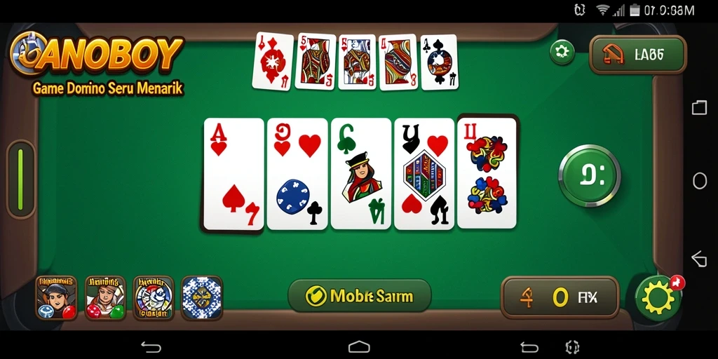 Tampilan gameplay ANOBOY yang menawan saat bermain Domino.