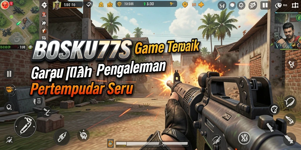 Screenshot gameplay BOSKU777 yang menunjukkan aksi pertempuran seru.