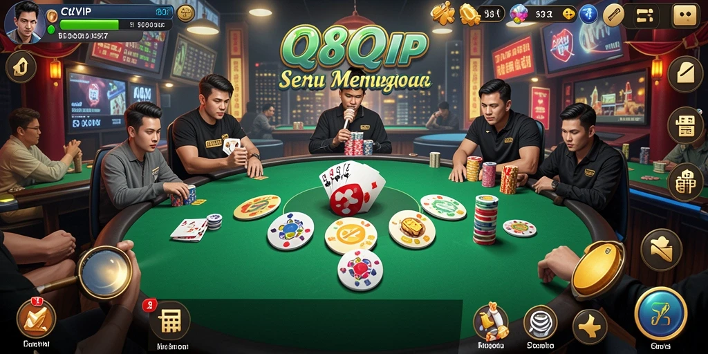 Screenshot gameplay C8VIP menampilkan permainan QiuQiu yang seru.