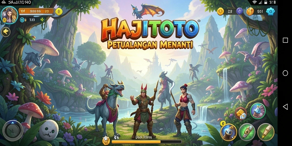 Tangkapan layar gameplay RPG HAJITOTO yang menampilkan aksi seru.