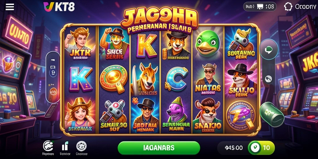 Tampilan gameplay JKT8 yang menarik dan penuh warna.