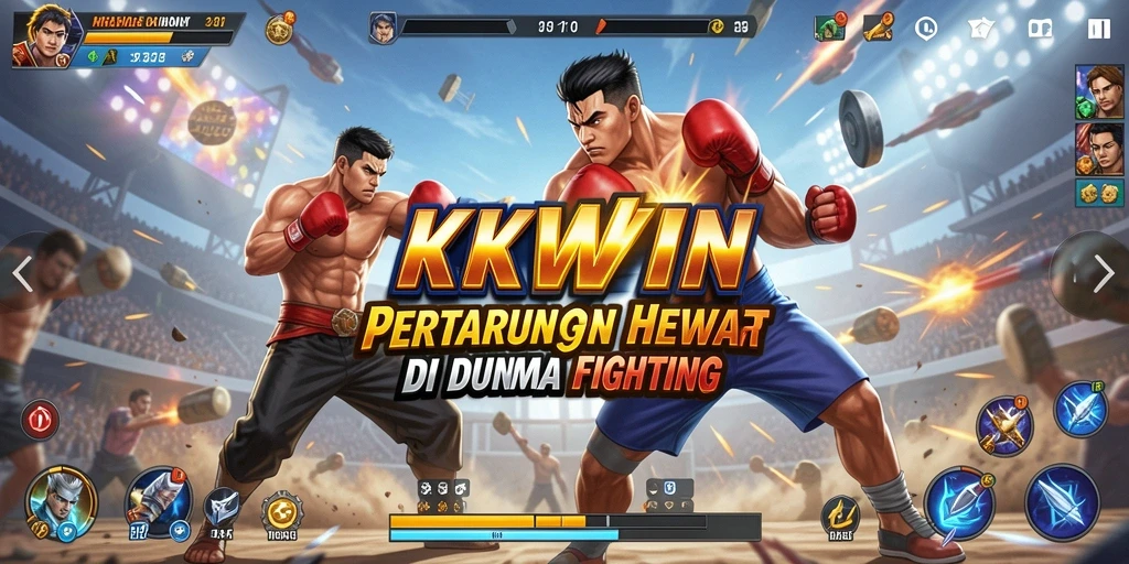 Gambar menampilkan pertarungan intens di KKWIN dengan grafis luar biasa.
