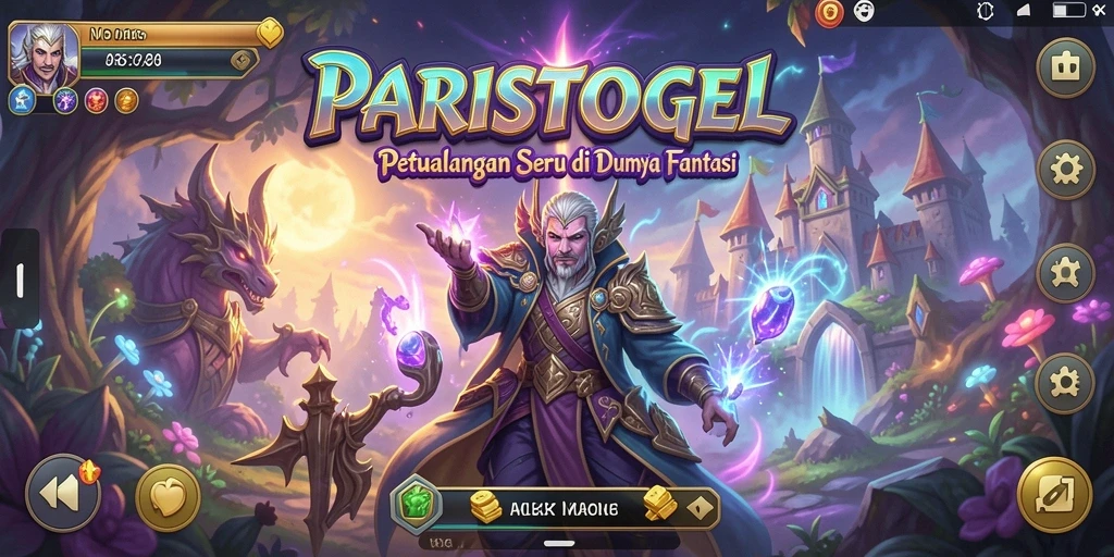 Screenshot utama PARISTOGEL menampilkan aksi petualangan yang mendebarkan.