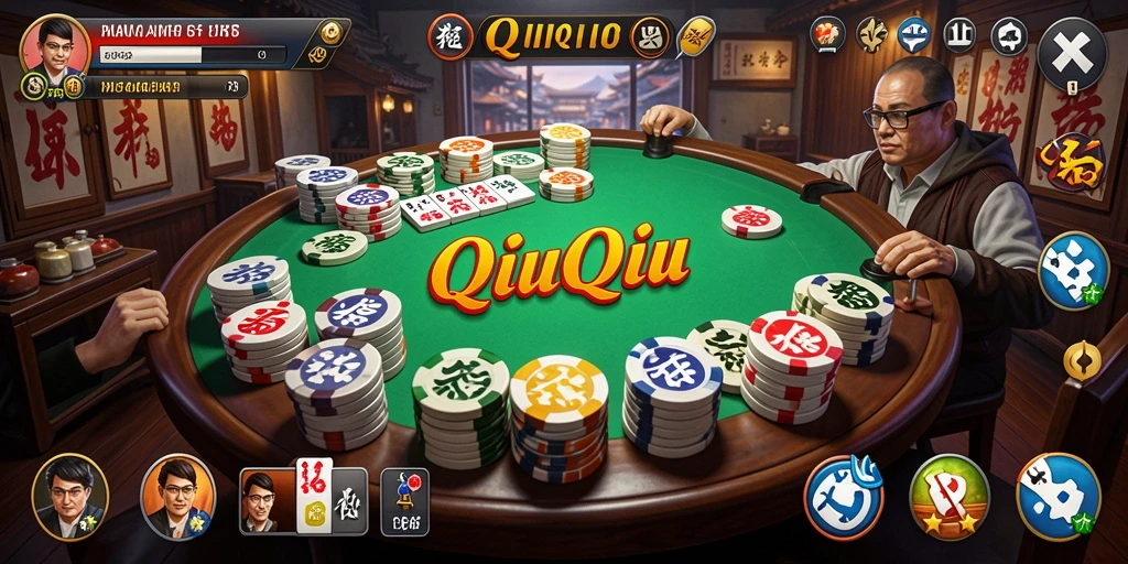 Tampilan gameplay QiuQiu yang menarik dan interaktif.