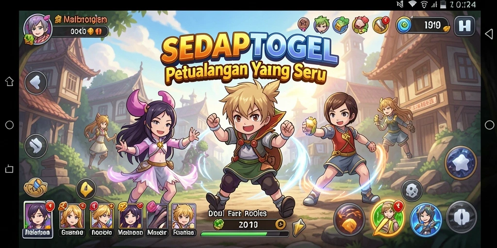 Screenshot menunjukkan aksi seru dalam game Anime SEDAPTOGEL.