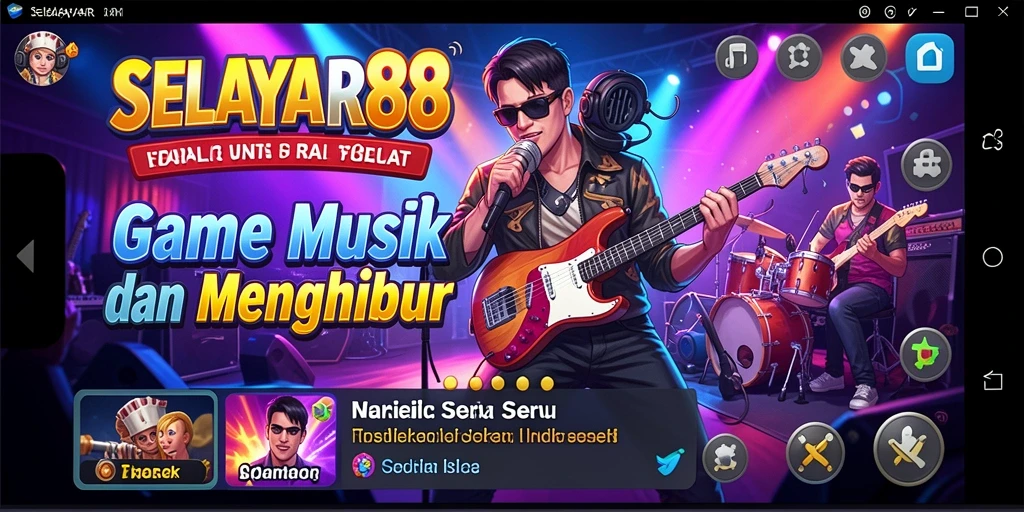 Tampilan gameplay seru di SELAYAR88 dengan alunan musik favorit.