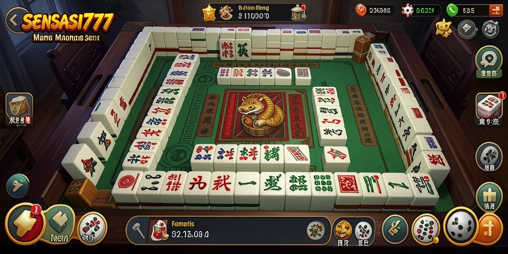 Screenshot utama SENSASI777 menampilkan pengalaman bermain Mahjong yang imersif.